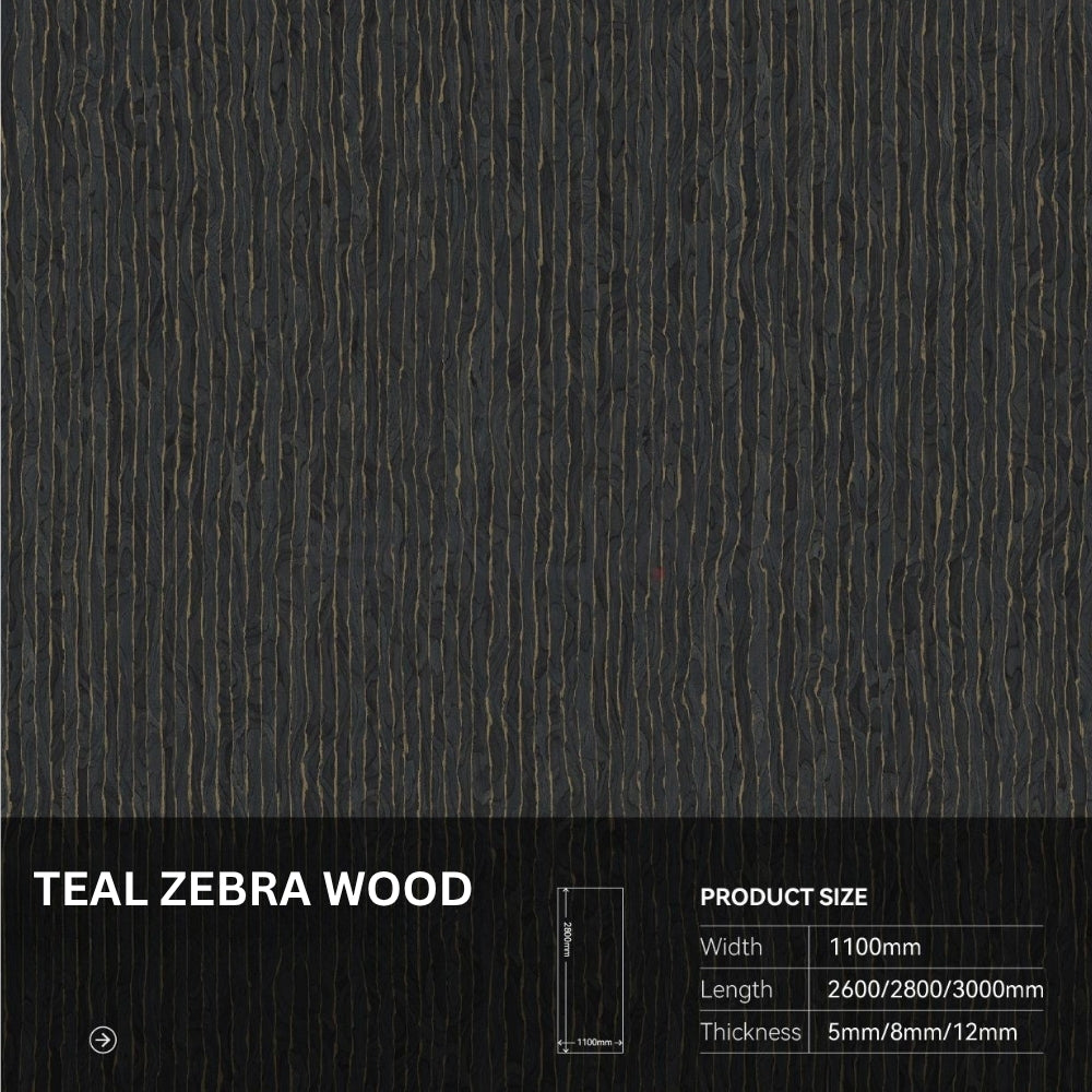 TEAL ZEBRA WOOD